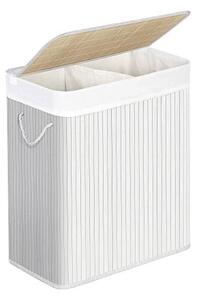 Καλάθι απλύτων, Songmics, 100L, Λευκό, LCB64WT, 51 x 31 x 60 cm