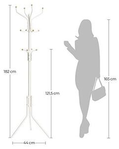 Καλόγερος Songmics, Μέταλλο, RCR19W, Λευκό, 44 x 182 cm