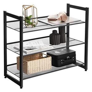 Παπουτσοθήκη, Songmics, LMR03B, 12 ζευγάρια, Μέταλλο, 62 x 30 x 74 cm