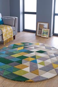Χαλί Prism Πράσινο/Πολύχρωμο 160X160 cm, rotund, Flair Rugs