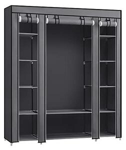 Πτυσσόμενη Ντουλάπα, Songmics, 150 x 45 x 175, LSF003I02, Γκρι