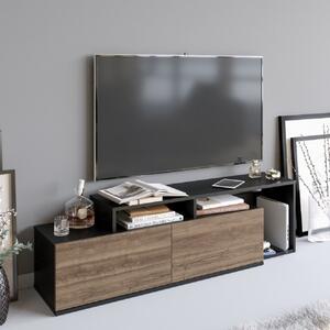 Έπιπλο TV Nexera-Μαύρο, Walnut