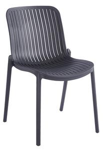 Στοιβαζόμενη καρέκλα κήπου Teragi, Ανθρακί, 43.5x58x82 cm