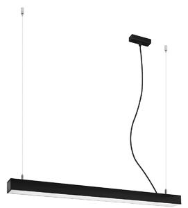 Κρεμαστό φωτιστικό LED Pinne, Μαύρο, 3000K, 90x6x150 cm