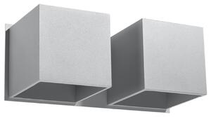 Φωτιστικό τοίχου Quad, Γκρι, 26x12x11 cm