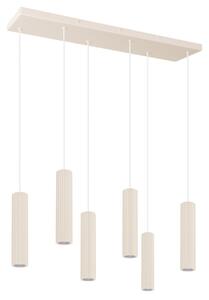 Κρεμαστό φωτιστικό LED Ivar 6L, Μπεζ, 4000K, 80x20x200 cm