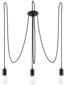 Πολυέλαιος 3 Edison, Μαύρος, 300x300x150 cm