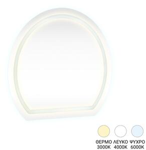 Επιτοίχιος καθρέφτης LED, Enira, Pako, Διάφανο 59.5x2.8x59.5 cm