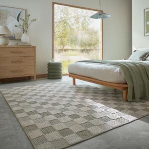 Covor Muted Checkerboard Verde 155x230 cm