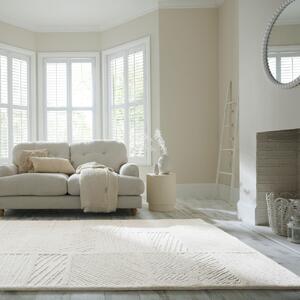 Covor Sculptured Blocks Alb 200x300 cm