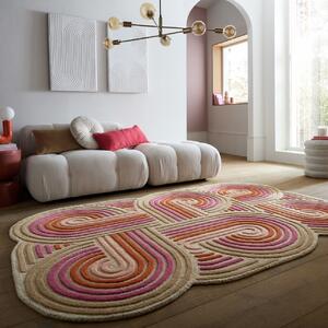 Covor Spiral Shaped Wool Roz 160x230 cm