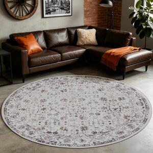 Covor Rotund INKA V2 Crem 120x120 cm