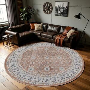 Covor Rotund INKA V5 Terra 160x160 cm