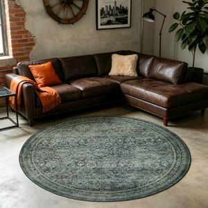 Covor Rotund INKA V8 Verde 200x200 cm