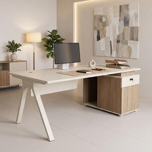 Birou Spark, Bej/Stejar, 120x60x75 cm