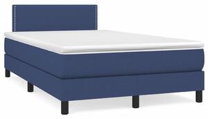 VidaXL Κρεβάτι Boxspring με Στρώμα Μπλε 120x190 εκ. Υφασμάτινο