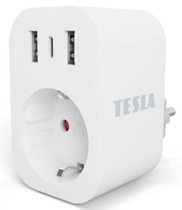 TESLA Smart - Έξυπνη πρίζα 3680W/230V/16A Type F/E 2xUSB-A + 1xUSB-C Wi-Fi