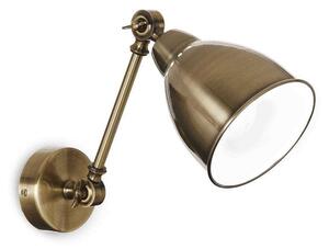 Φωτιστικό Τοίχου-Απλίκα Newton 027876 14x23x44cm 1xE27 60W Antique Gold Ideal Lux