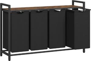 Καλάθι απλύτων Vasagle Μαύρο 115.6x33x72.5 cm