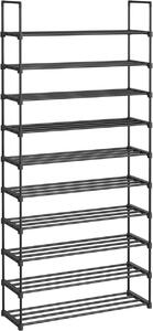 Αρθρωτή παπουτσοθήκη Μαύρο Songmics 92x30x194 cm