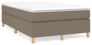 VidaXL Κρεβάτι Boxspring με Στρώμα Taupe 120x190 εκ. Υφασμάτινο