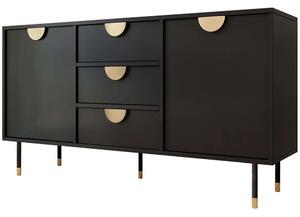 Μπουφές Tevis 162734539 150x40x78cm Black-Gold