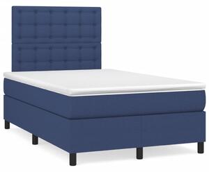 VidaXL Κρεβάτι Boxspring με Στρώμα Μπλε 120x190 εκ. Υφασμάτινο