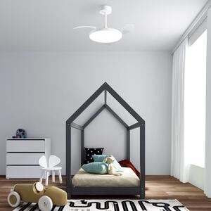 Mantra Iluminación Ανεμιστήρας οροφής LED Slim Mini, λευκός, DC, αθόρυβος, CCT, 106 cm, ρυθμιζόμενος, Λευκό, Σαλόνι / τραπεζαρία, Μέταλλο, σύγχρονο
