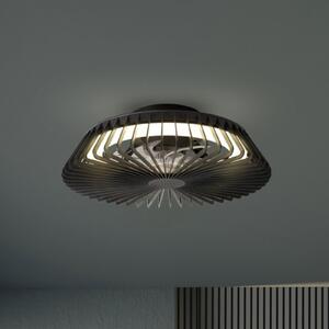 Mantra Iluminación Ανεμιστήρας οροφής LED Himalaya Mini, μαύρος, DC, αθόρυβος, CCT, ρυθμιζόμενος, Μαύρο, Σαλόνι / τραπεζαρία, Πλαστικό, σύγχρονο