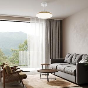 Mantra Iluminación Ανεμιστήρας οροφής LED Slim Mini, λευκό/ξύλο, DC, αθόρυβος, CCT, ρυθμιζόμενος, Λευκό, Σαλόνι / τραπεζαρία, Μέταλλο, σύγχρονο