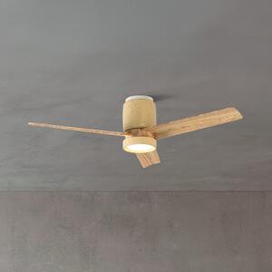 Mantra Iluminación Ανεμιστήρας οροφής LED Ceramica M, μπεζ/ξύλο, DC, αθόρυβος, CCT, ρυθμιζόμενος, Μπεζ, Σαλόνι / τραπεζαρία, Μέταλλο, σύγχρονο