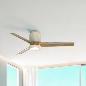 Mantra Iluminación Ανεμιστήρας οροφής LED Ceramica M, λευκός, DC, αθόρυβος, CCT, ρυθμιζόμενος, Λευκό, Σαλόνι / τραπεζαρία, Μέταλλο, σύγχρονο