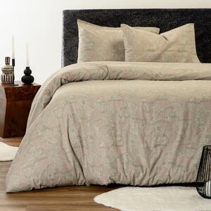 Φανελένια Παπλωματοθήκη Μονή (165x245) Melinen Winter Line Ember Greige