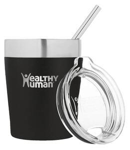 Ποτήρι Θερμός Cruiser Healthy Human με χωρητικότητα 354ml και διατήρηση θερμοκρασίας 12h ζεστό / 24h κρύο - Pure Black