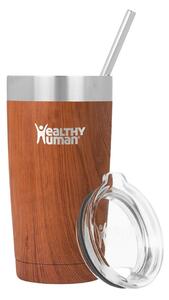 Ποτήρι Θερμός Cruiser Healthy Human με χωρητικότητα 591ml και διατήρηση θερμοκρασίας 12h ζεστό / 24h κρύο - Natural Wood