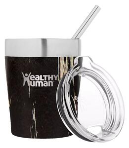 Ποτήρι Θερμός Cruiser Healthy Human με χωρητικότητα 354ml και διατήρηση θερμοκρασίας 12h ζεστό / 24h κρύο - Black Onyx