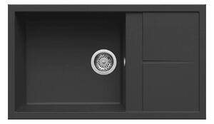 Νεροχύτης κουζίνας UNICO 410 Nero 40 ELLECI 86x50cm