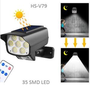 Ηλιακός λαμπτήρας ομοίωμα κάμερας παρακολούθησης με αισθητήρα κίνησης και τηλεχειριστήριο HS-V79 OEM