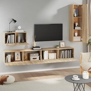 VidaXL Σετ Επίπλων Τηλεόρασης 4 Τεμαχίων Sonoma Δρυς Επεξ. Ξύλο