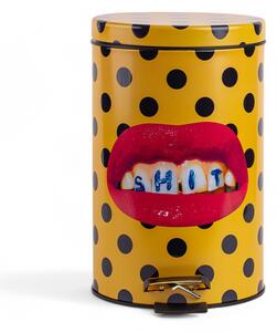 Seletti - Shit Toiletpaper Home Dustbin Ø 20,5xH27,5 Κίτρινο/Μαύρο/Multicolor Seletti