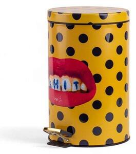 Seletti - Shit Toiletpaper Home Dustbin Ø 20,5xH27,5 Κίτρινο/Μαύρο/Multicolor Seletti