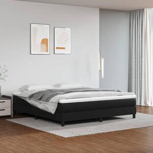 VidaXL Κρεβάτι Boxspring με Στρώμα Μαύρο 160x200εκ.από Συνθετικό Δέρμα