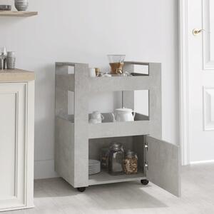 VidaXL Τρόλεϊ Κουζίνας Γκρι Σκυρ. 60x45x80 εκ. από Επεξεργασμένο Ξύλο