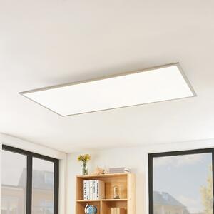 Lindby LED-Panel Stenley, 4.000K, 120cm x 60cm, ασημί/λευκό, Λευκό, Κουζίνα, Πλαστικό, σύγχρονο