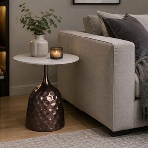 Βοηθητικό Τραπεζάκι Anna PTMD Luxury Living με διαστάσεις 50x55cm - Bronze