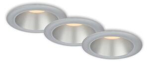 Briloner 7041-034-ΣΕΤ 3x Χωνευτό Φωτιστικό μπάνιου LED LED/4,9W/230V ασημί