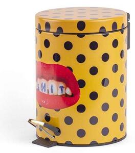 Seletti - Shit Toiletpaper Home Dustbin Ø25xH39,5 Κίτρινο/Μαύρο/Multicolor Seletti