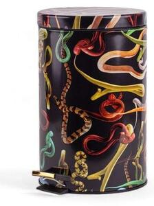 Seletti - Snakes Toiletpaper Home Dustbin Ø25xH39,5 Μαύρο/Multicolor Seletti