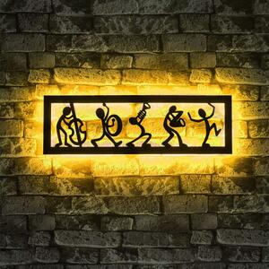 Διακοσμητικό Τοίχου Με Φως Led Music Band 692FRW1160 19x60cm Yellow-Black Wallity