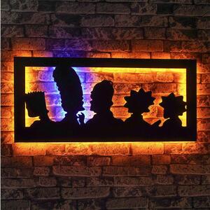 Διακοσμητικό Τοίχου Με Φως Led The Simpsons 692FRW1116 42x80cm Multi-Black Wallity